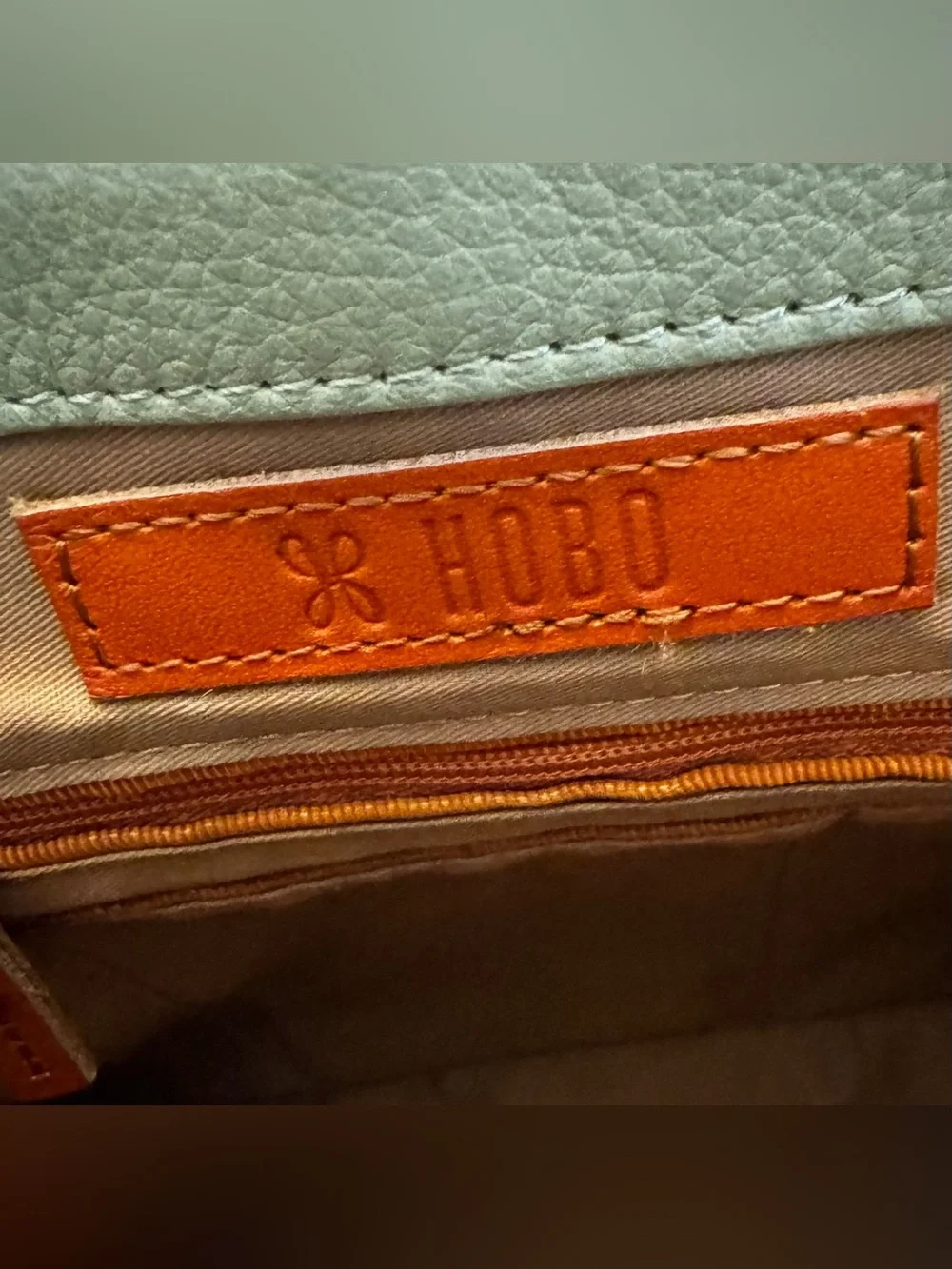 HOBO Brio Olive Leather Whipstitched Tassel Crossbody Bag